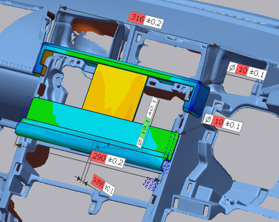 Geomagic Control Xによる3D検査・比較評価イメージ